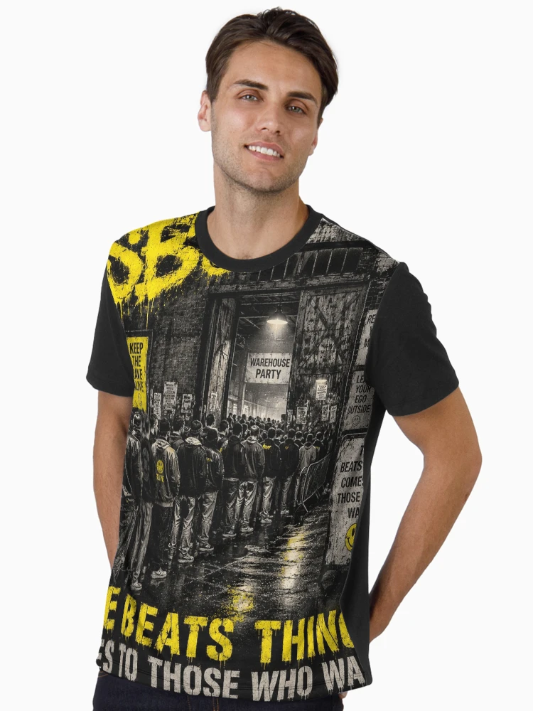 The Beats Thing Comes To Those Who Wait black graphic t-shirt
