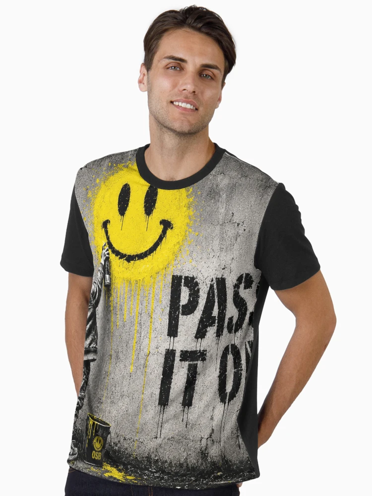 Pass It On black graphic t-shirt