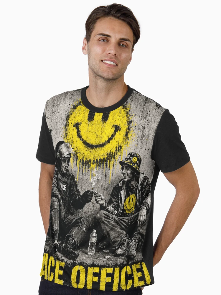 Peace Officer black graphic t-shirt