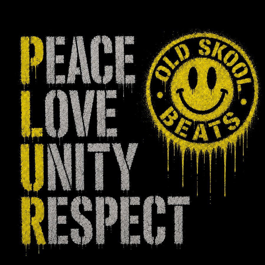 PLUR by Old Skool Beats artwork on black